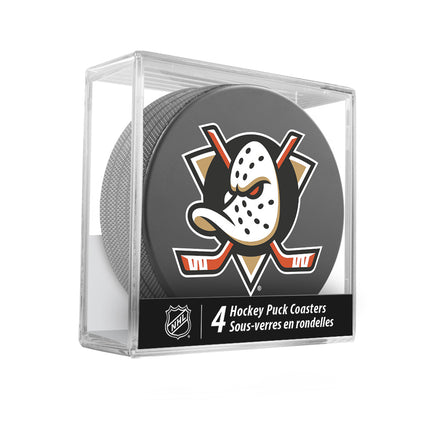 Anaheim Ducks Hockey Puck Coaster Set
