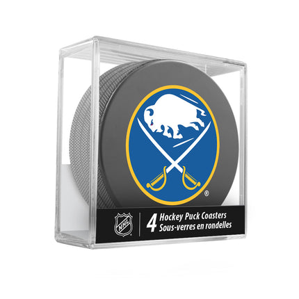 Buffalo Sabres Hockey Puck Coaster Set