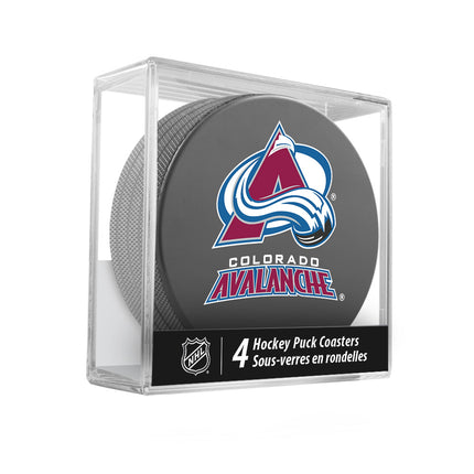 Colorado Avalanche Hockey Puck Coaster Set