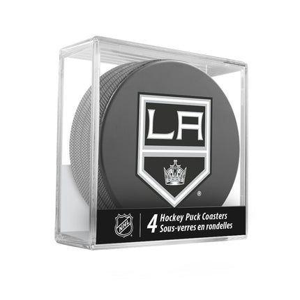 Los Angeles Kings Hockey Puck Coaster Set