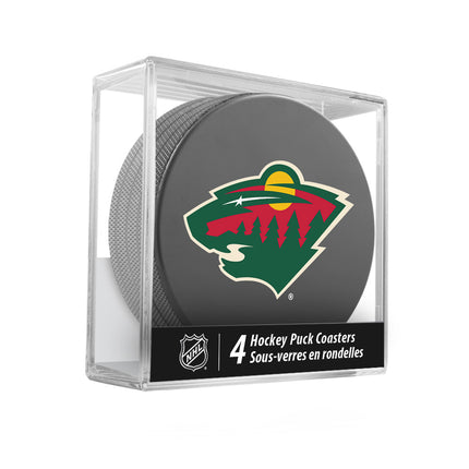 Minnesota Wild Hockey Puck Coaster Set