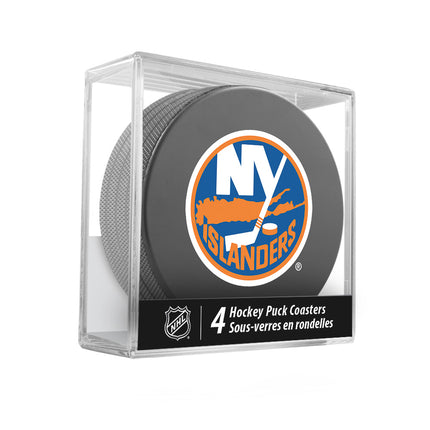 New York Islanders Hockey Puck Coaster Set