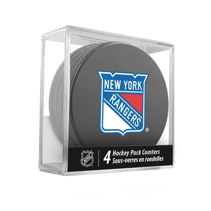 New York Rangers Hockey Puck Coaster Set
