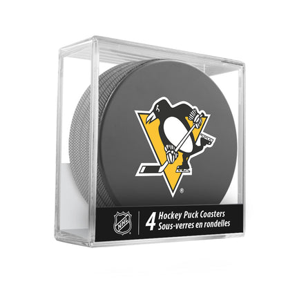 Pittsburgh Penguins Hockey Puck Coaster Set
