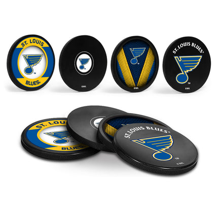 St. Louis Blues hockey Puck Coaster Set