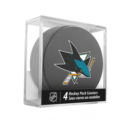 San Jose Sharks Hockey Puck Coaster Set