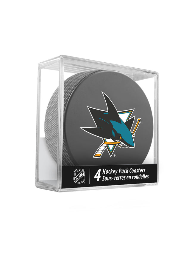 San Jose Sharks Hockey Puck Coaster Set