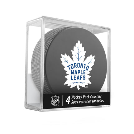 Toronto Maple Leafs Hockey Puck Coaster Set