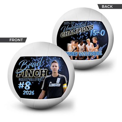 Custom Volleyball Front and Back - Sprint