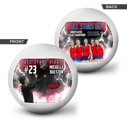 Custom Volleyball Front and Back - Start From Scratch