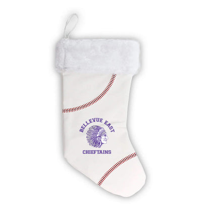 Bellevue East Chieftains Baseball Christmas Stocking - Authentic Series