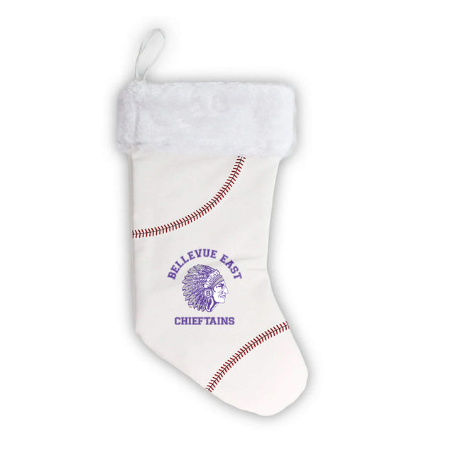 Bellevue East Chieftains Baseball Christmas Stocking - Authentic Series