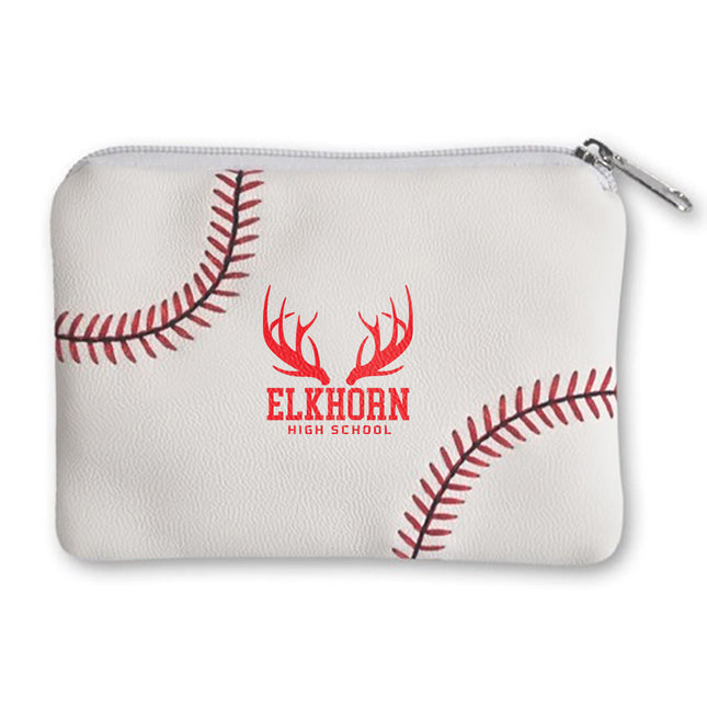 Elkhorn High School Antlers Baseball Coin Purse - Authentic Series