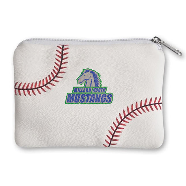 Millard North Mustangs Baseball Coin Purse - Authentic Series