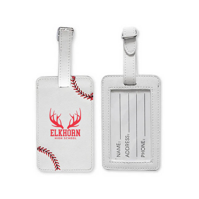 Elkhorn High School Antlers Baseball Luggage Tag - Authentic Series