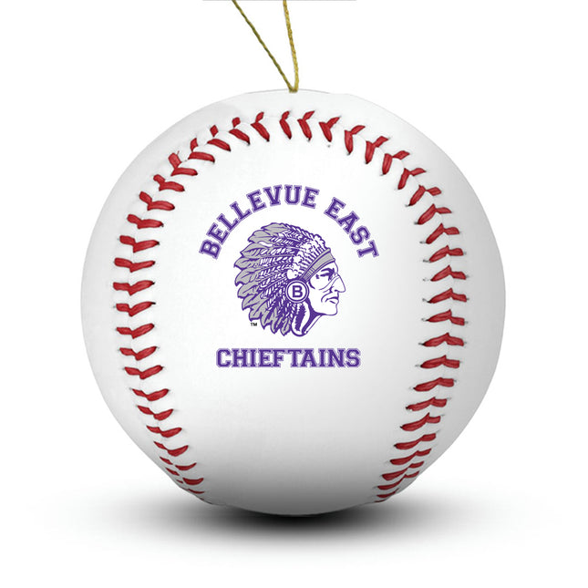 Bellevue East Chieftains Baseball Ornament “Standard Edition” - Authentic Series