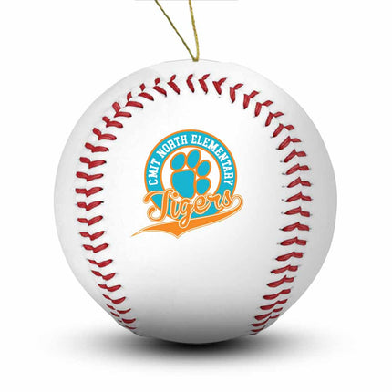 CMIT North Elementary School Tigers Baseball Ornament “Standard Edition” - Authentic Series
