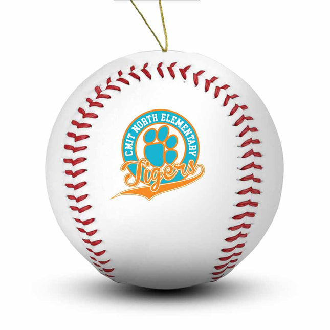 CMIT North Elementary School Tigers Baseball Ornament “Standard Edition” - Authentic Series