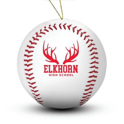 Elkhorn High School Antlers Baseball Ornament “Standard Edition” - Authentic Series