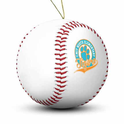CMIT North Elementary School Tigers Baseball Ornament “Standard Edition” - Authentic Series