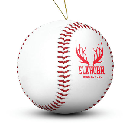 Elkhorn High School Antlers Baseball Ornament “Standard Edition” - Authentic Series