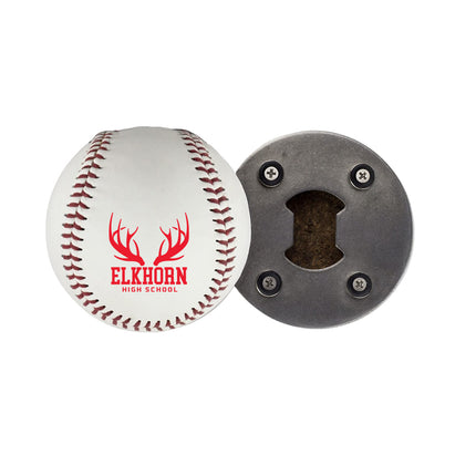 Elkhorn High School Antlers Baseball Bottle Opener - Authentic Series