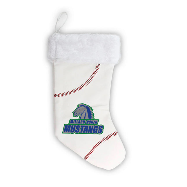 Millard North Mustangs Baseball Christmas Stocking - Authentic Series