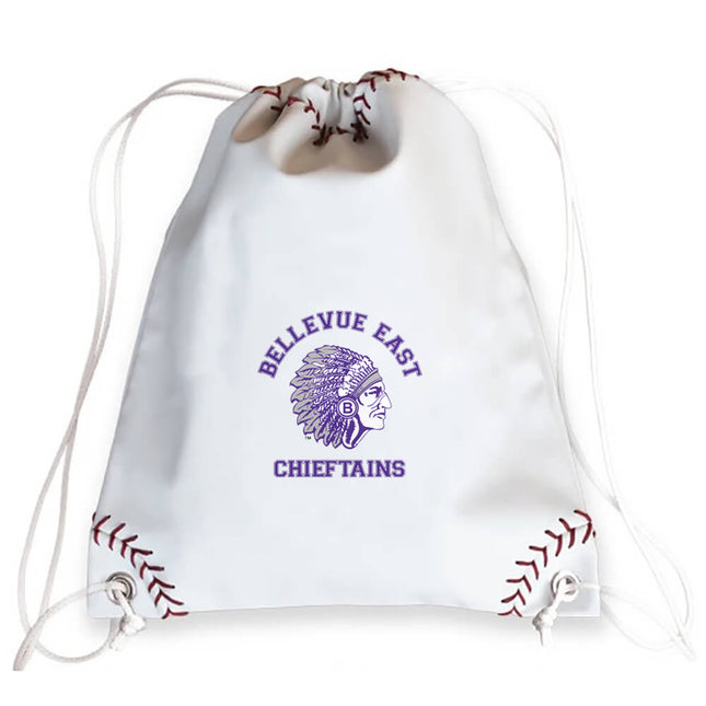 Bellevue East Chieftains Baseball Drawstring Bag - Authentic Series
