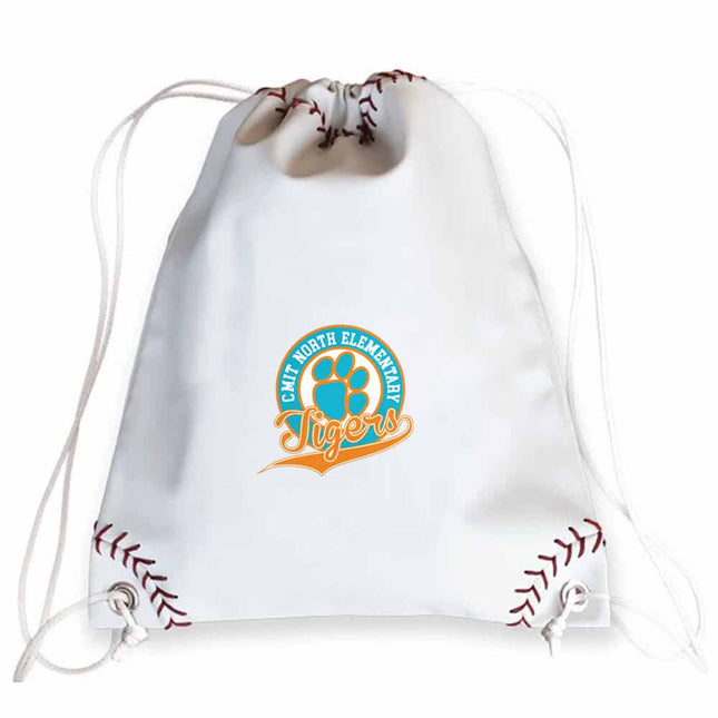 CMIT North Elementary School Tigers Baseball Drawstring Bag - Authentic Series