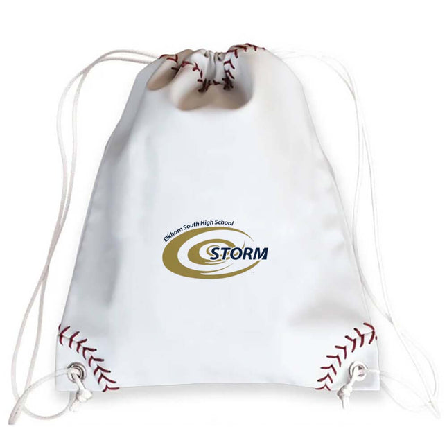 Elkhorn South Storm Baseball Drawstring Bag - Authentic Series