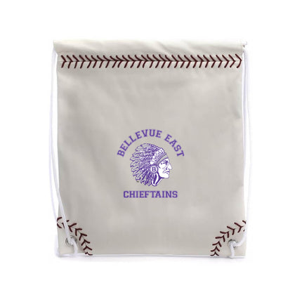 Bellevue East Chieftains Baseball Drawstring Bag - Authentic Series