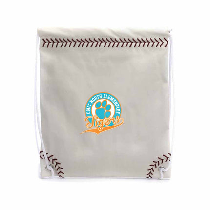 CMIT North Elementary School Tigers Baseball Drawstring Bag - Authentic Series