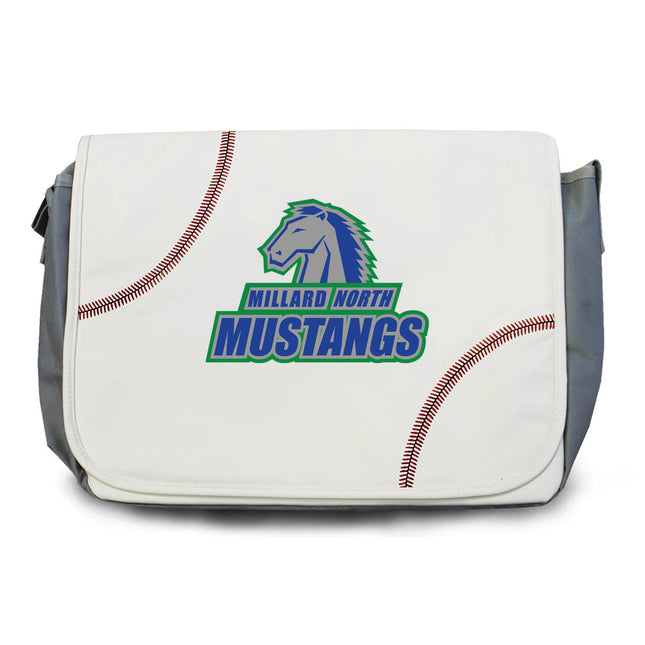Millard North Mustangs Baseball Messenger Bag - Authentic Series
