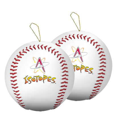 Albuquerque Isotopes Baseball Ornament 2-Pack Bundle - Authentic Series