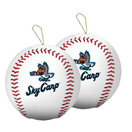Beloit Sky Carp Baseball Ornament 2-Pack Bundle - Authentic Series