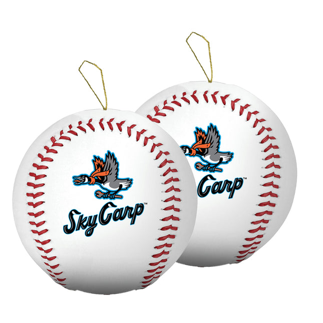 Beloit Sky Carp Baseball Ornament 2-Pack Bundle - Authentic Series