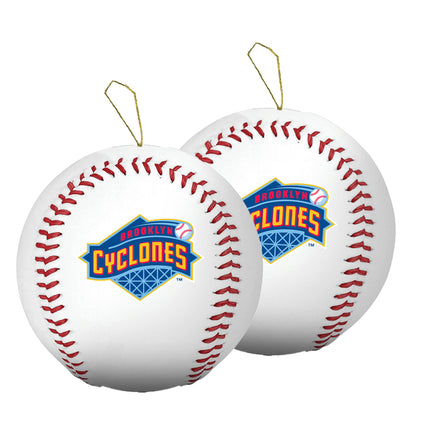 Brooklyn Cyclones Baseball Ornament 2-Pack Bundle- Authentic Series