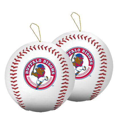 Buffalo Bisons Baseball Ornament 2-Pack Bundle - Authentic Series