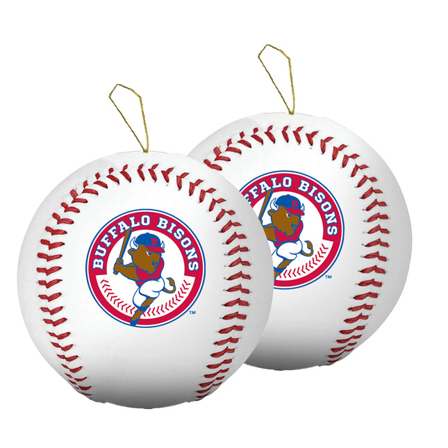 Buffalo Bisons Baseball Ornament 2-Pack Bundle - Authentic Series
