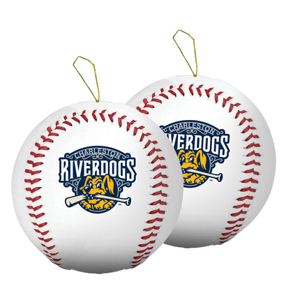 Charleston RiverDogs Baseball Ornament 2-Pack Bundle - Authentic Series