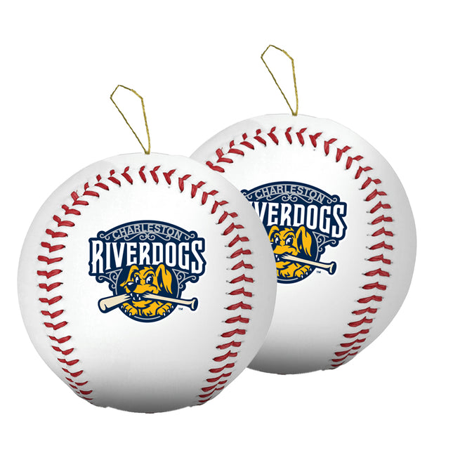 Charleston RiverDogs Baseball Ornament 2-Pack Bundle - Authentic Series