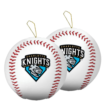 Charlotte Knights Baseball Ornament 2-Pack Bundle - Authentic Series