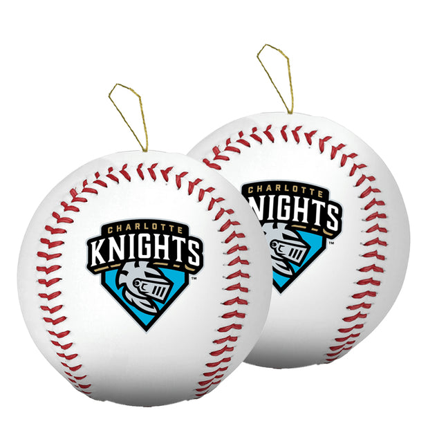 Charlotte Knights Baseball Ornament 2-Pack Bundle - Authentic Series
