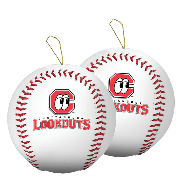 Chattanooga Lookouts Baseball Ornament 2-Pack Bundle - Authentic Series