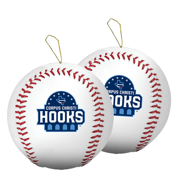 Corpus Christi Hooks Baseball Ornament 2-Pack Bundle - Authentic Series
