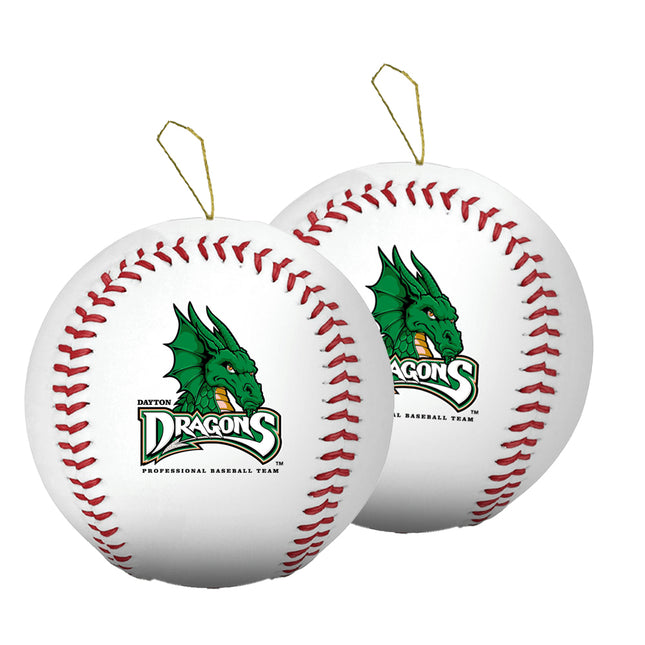 Dayton Dragons Baseball Ornament 2-Pack Bundle - Authentic Series