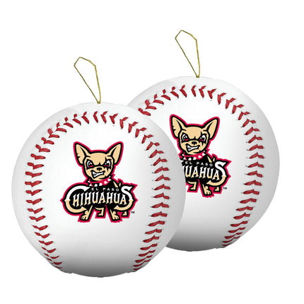 El Paso Chihuahuas Baseball Ornament 2-Pack Bundle - Authentic Series