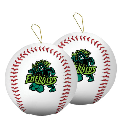 Eugene Emeralds Baseball Ornament 2-Pack Bundle - Authentic Series