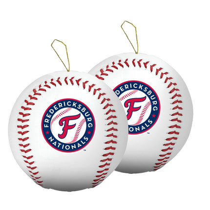 Fredericksburg Nationals Baseball Ornament 2-Pack Bundle - Authentic Series