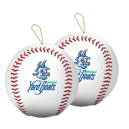 Hartford Yard Goats Baseball Ornament 2-Pack Bundle - Authentic Series